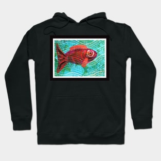 Fish Mono Print Hoodie